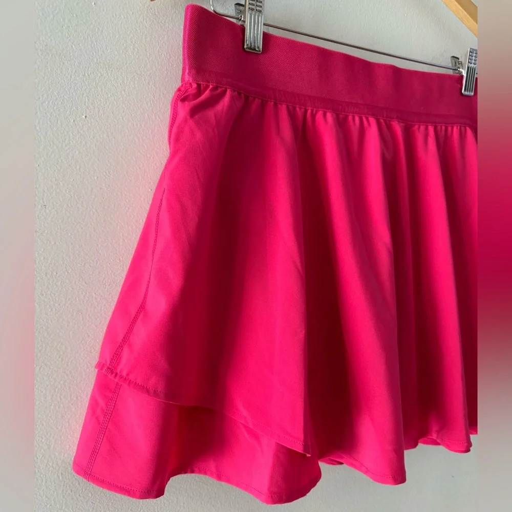 NWT 90 Degrees by Reflex Lightstreme Hypersonic Layered Skort, XL, preppy sorbet